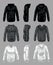 Hoodie mockup template for clothing branding and product presentation. Realistic front, back and side view. Perfect for