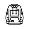hoodie streetwear cloth fashion line icon vector illustration