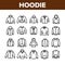 Hoodie And Sweater Collection Icons Set Vector