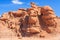 Hoodoo Rock pinnacles in Goblin Valley State Park Utah USA