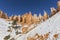 Hoodoo Towers and Snow at Bryce Canyon National Park