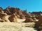 Hoodoo and window rock formations in Goblin Valley