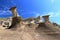 Hoodoos at East Coulee along the Red Deer River near Drumheller, Alberta, Canada