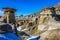 Hoodoos in late spring, Canadian Badlands, Drunheller, Alberta, Canada