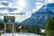 Hoodoos Viewpoint in a snowy autumn sunny day. Banff National Park