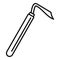 Hoof pick icon, outline style