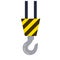 Hook. Industrial crane. The lifting of the load. Item of plant and of factory