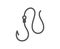 Hook line icon. Fishing tackle sign. Vector