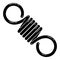 Hook metal spring icon, simple style