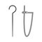 hook pin icon. Element of cyber security for mobile concept and web apps icon. Thin line icon for website design and development,