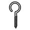 Hook screw icon, outline style