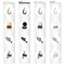 Hook with a worm, bait for fishing, rudd, spinning reel. Fishing set collection icons in cartoon black monochrome