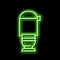 hookah Basket neon glow icon illustration