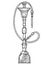 Hookah engraving style vector illustration