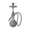 Hookah icon, black monochrome style