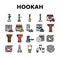 Hookah Tobacco Smoking Collection Icons Set Vector