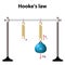 Hooke\'s law. the force is proportional to the extension