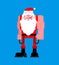 Hooligan angry Santa. bully Claus. ruffian Christmas grandfather. New Year Vector illustration