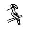 hoopoe bird exotic line icon vector illustration