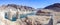 The Hoover dam and blue lake Mead