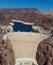 Hoover Dam on Colorado river and Lake Meade
