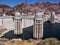 Hoover Dam panorama over Colorado River on the boarder between Arizona and Nevada