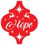 Hope Arabesque Tile Christmas Ornament. christmas and new year design