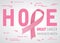 Hope breast cancer awareness tape