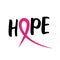 Hope Breast Cancer - hand drawn Breast Cancer Awareness month