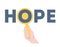 Hope concept. New beginning and faith in the future, support