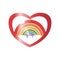 Hope Coronavirus Rainbow logo. Motivational slogan Everything will be fine, ok. Positive message to overcome the coronavirus