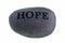 Hope engraved on rock
