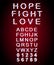 Hope, fight, love glitch font template