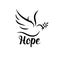 Hope icon with dove