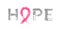 Hope Lettering Pink Ribbon Breast Cancer Awareness
