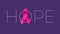 Hope lettering with pink ribbon - Breast Cancer Awareness Month concept - vector illustration