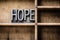 Hope Letterpress Type in Drawer