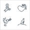 hope line icons. linear set. quality vector line set such as message in a bottle, bird, grenade