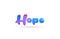 hope pink blue color word text logo icon