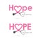 Hope word icon.Breast Cancer October Awareness Month Campaign