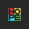 Hope word lettering multicolored motivational positive volunteer slogan for t-shirt print emblem square shape