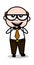 Hopeful - Retro Cartoon Office old Boss Man Vector Illustration