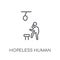hopeless human linear icon. Modern outline hopeless human logo c