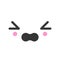 Hopeless kawaii cute emotion face, emoticon vector icon