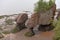 Hopewell Rocks in low tide, New Brunswick, Canada