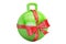 Hopper Ball with bow and ribbon closeup, gift concept. 3D render