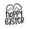 Hoppy Easter - hand drawn modern calligraphy design vector illustration.