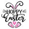 Hoppy Easter - hand drawn modern calligraphy design vector illustration.