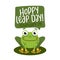 Hoppy leap day - leap year 29 February calendar page