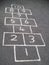 Hopscotch grid in children\'s playground